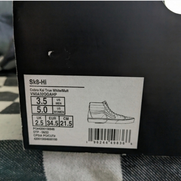 VANS  COBRA KAI SK8-HI Women 5 Miyagi Do LaRusso White canvas NWT 022025 - Picture 12 of 12